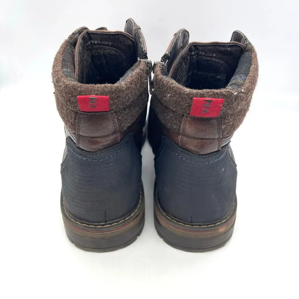 Superior Smoke Racing Men's Brown Leather Boots Size US 13 EU 46 Made in Venice